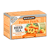 Bigelow Herb Tea Bags Perfect Peach(R) All Natural Caffeine Free Left Picture